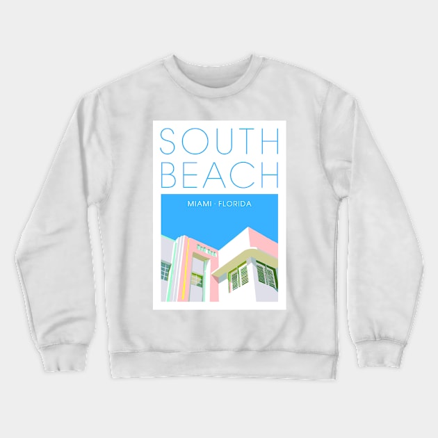 Florida South Beach Crewneck Sweatshirt by markvickers41